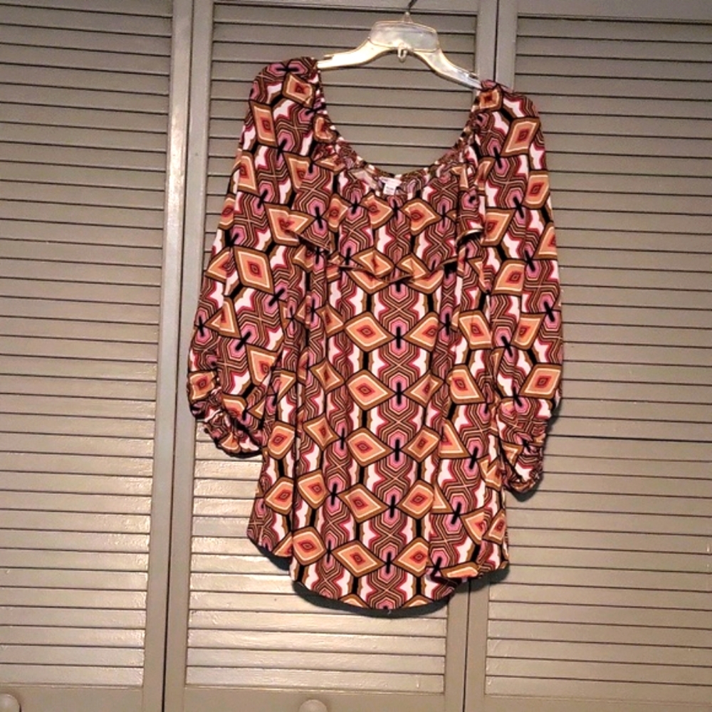 Cato multicolored 3/4 sleeve blouse 18/20W